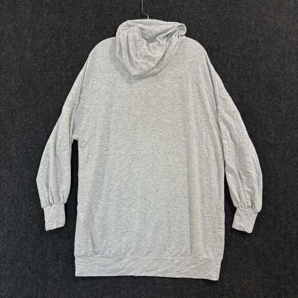 Fabletics Tatiana Hoodie Dress Women's Small Gray Oversized Drawstring Soft - Picture 3 of 8